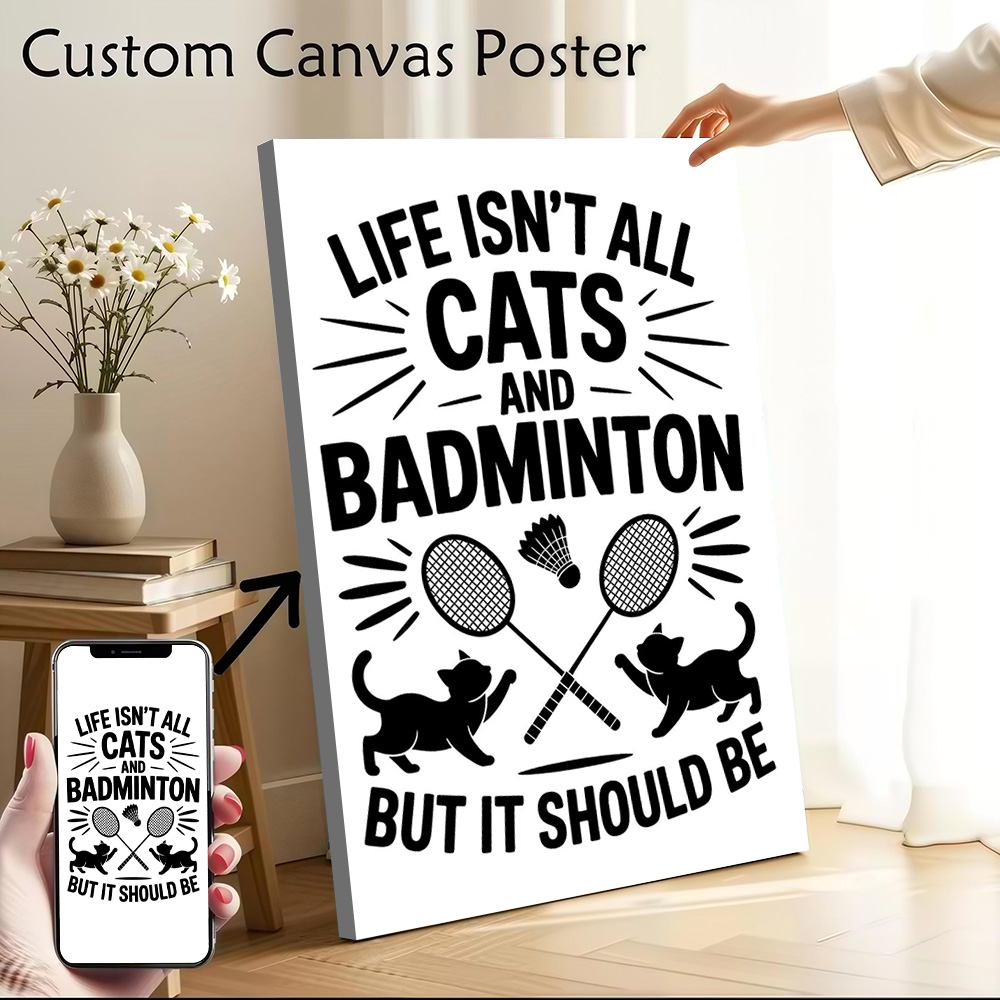 Póster artístico de pared en l - Badminton Quotes Funny reseña y precio