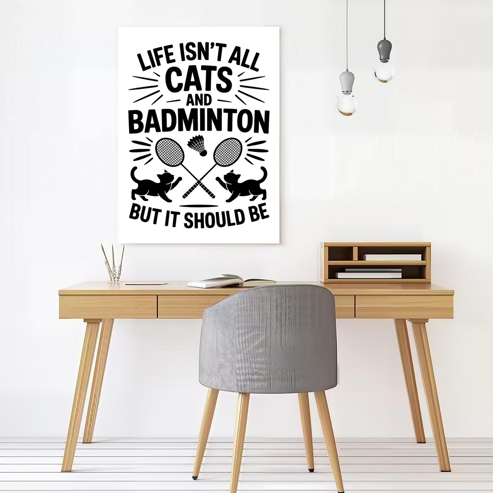 Póster artístico de pared en l - Badminton Quotes Funny reseña y precio