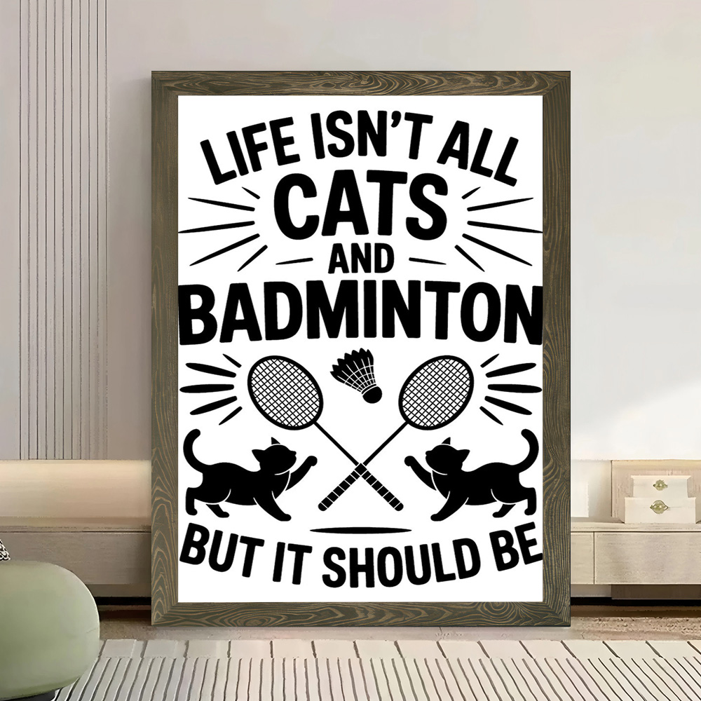 Póster artístico de pared en l - Badminton Quotes Funny reseña y precio