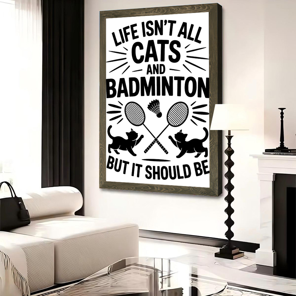 Póster artístico de pared en l - Badminton Quotes Funny reseña y precio
